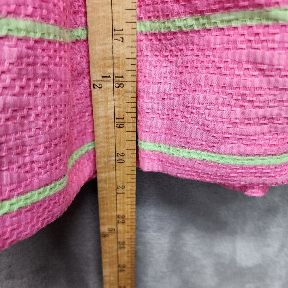 NWT Taylor Womens 14 Fit Flare Dress Pink Green Stripe Pleated Pocket Sleeveless - Picture 15 of 16